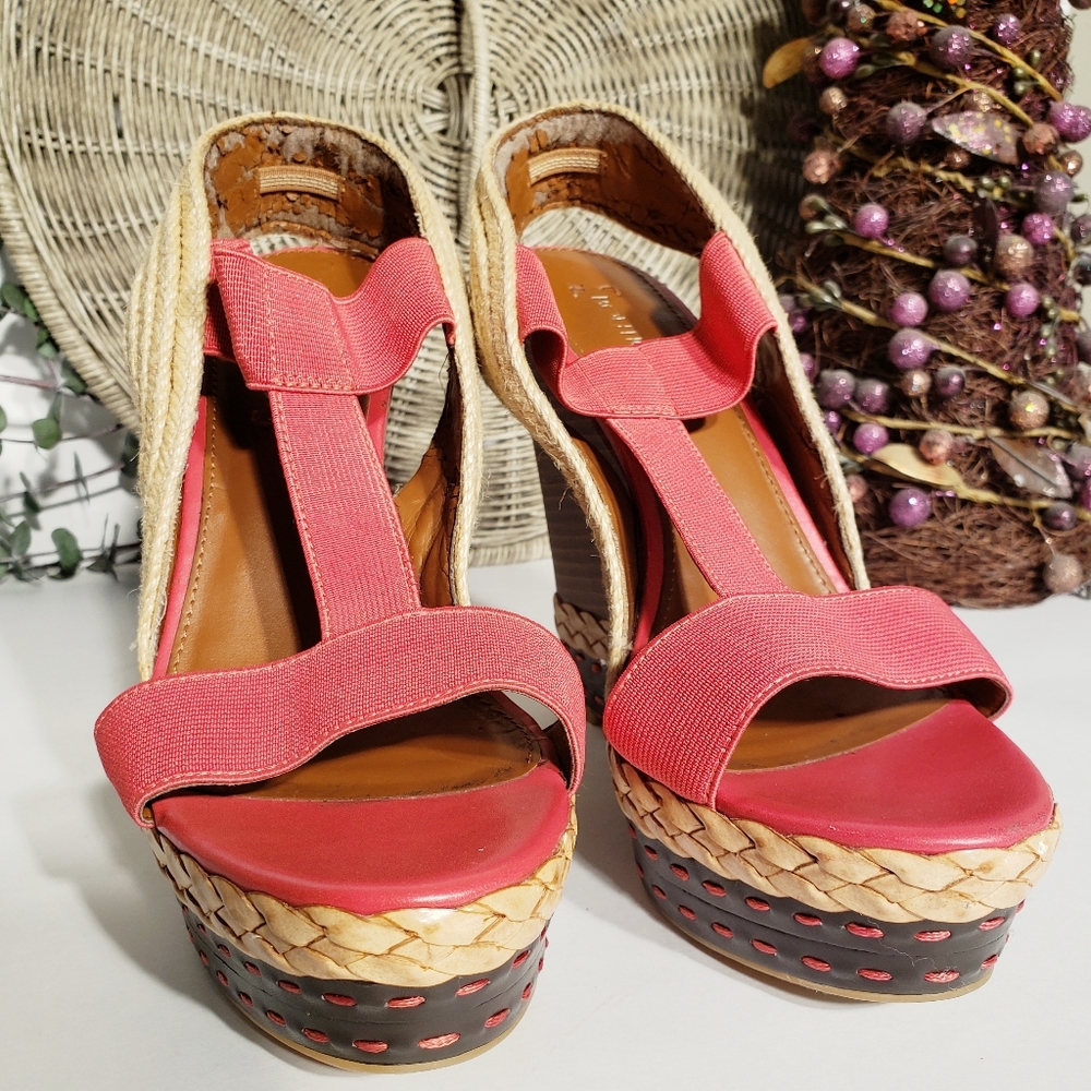 Boutique 9 Raspberry Espadrille Wedges 8